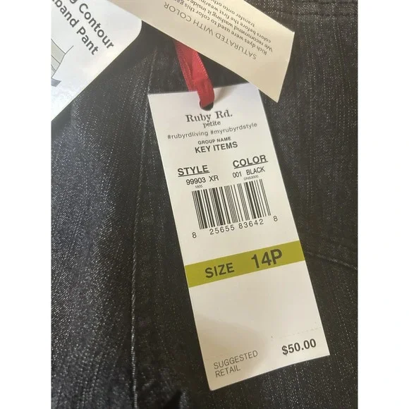 Ruby Rd Denim Jeans Womens Pants Pull On Comfort Stretch Casual Trousers - Picture 4 of 6